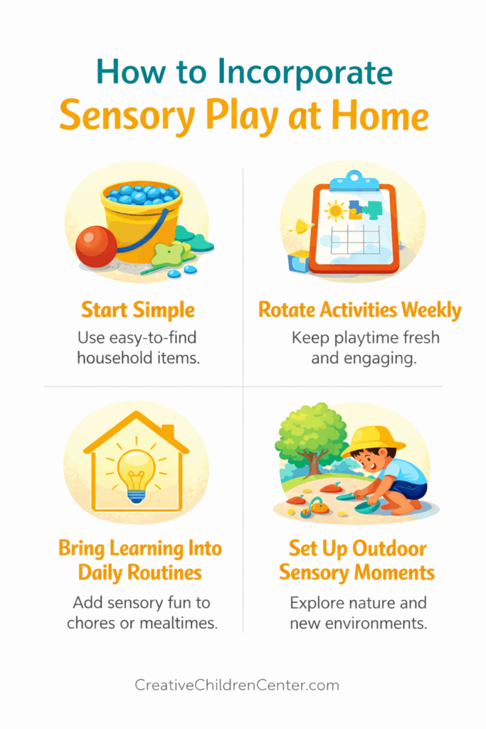 how to incorporate sensory play at home