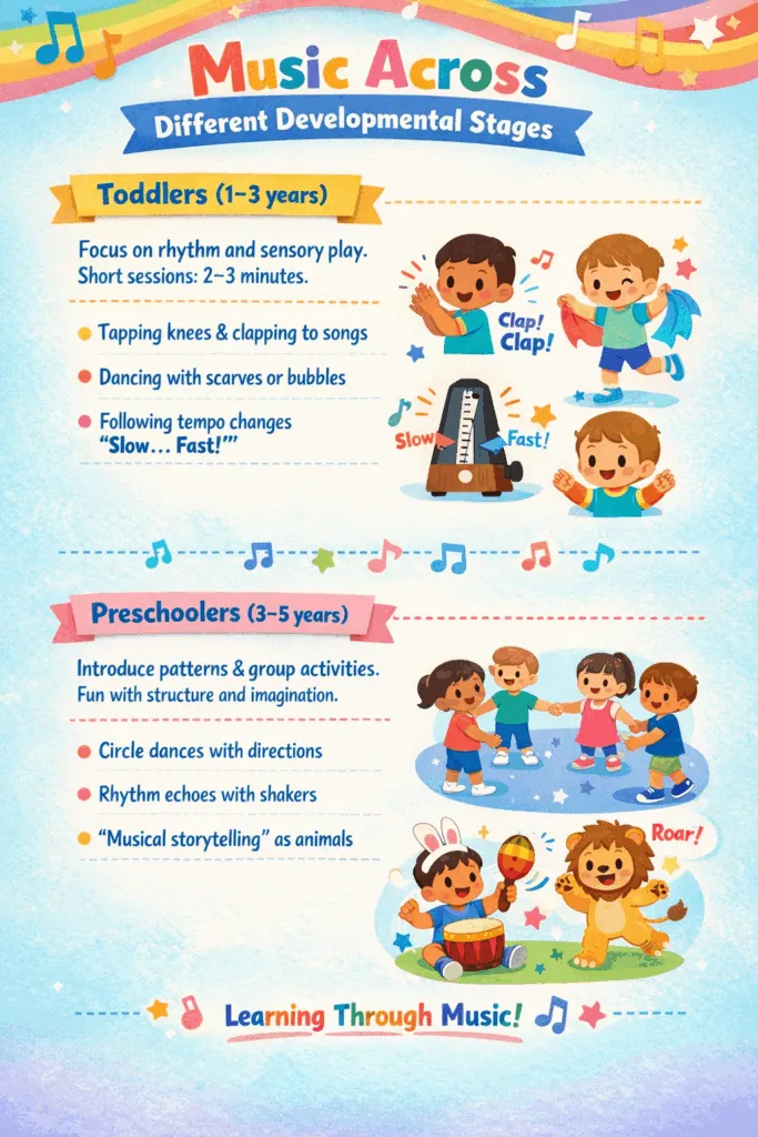 music across different developmental stages