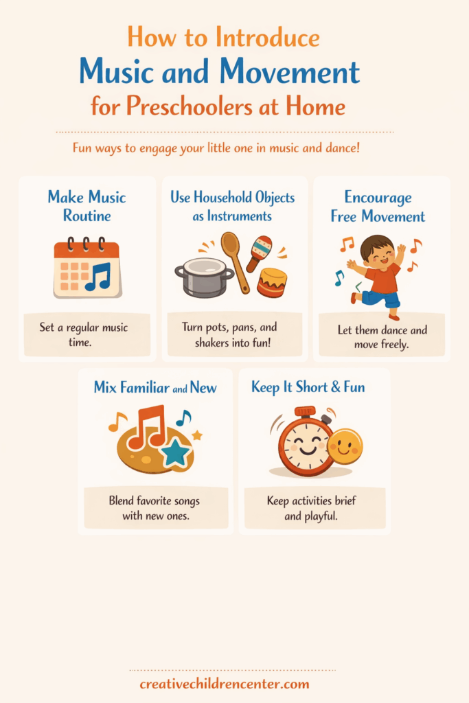 how to introduce music and movement for preschoolers at home