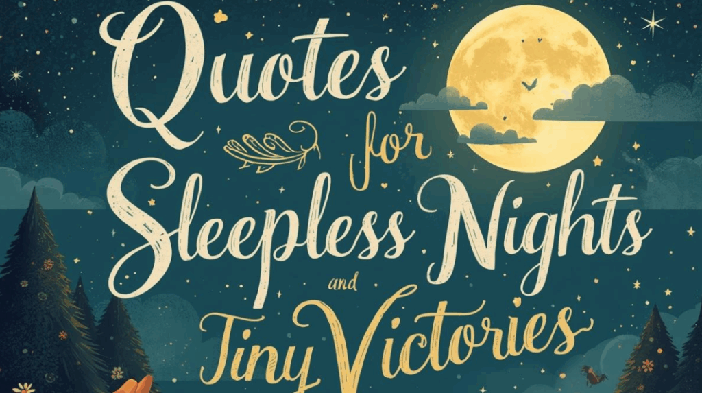 quotes for sleepless nights and tiny victories