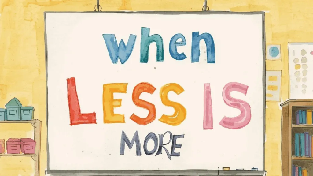 when less is more