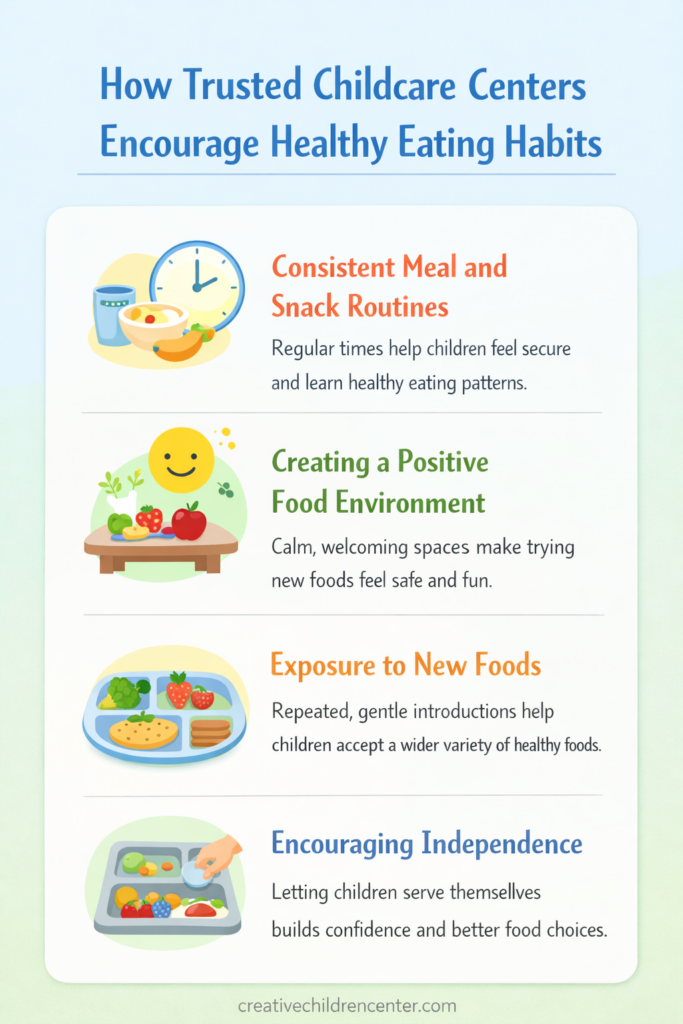 how trusted childcare centers encourage healthy eating habits