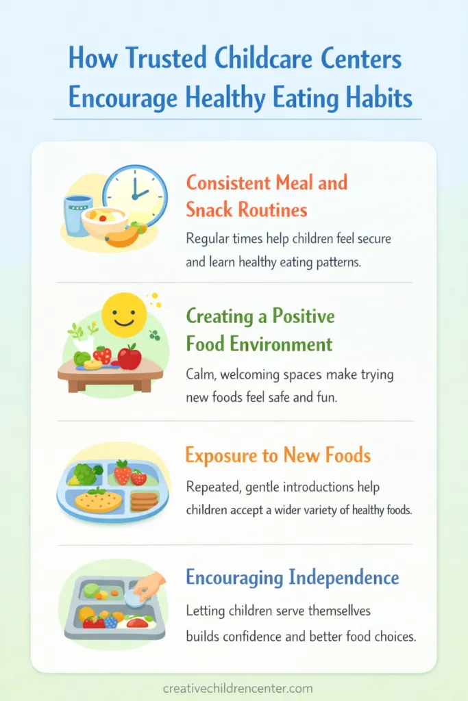 how trusted childcare centers encourage healthy eating habits