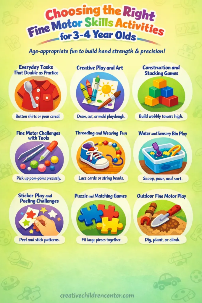 the right fine motor skills activities for 3 4 year olds
