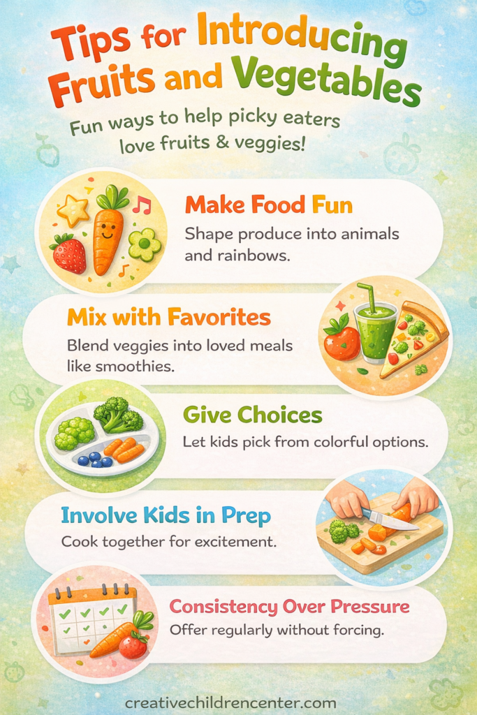 tips for introducing fruits and vegetables