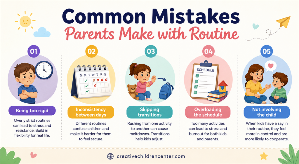 common mistakes parents make with routine
